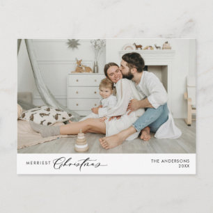 Cartão Postal Foto de Família de Natal Mais Alegre, Felicidade d