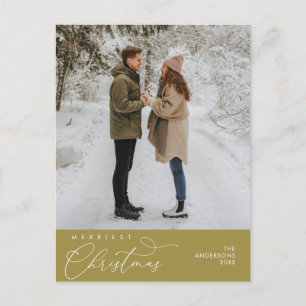 Cartão Postal Foto de Família de Natal Mais Alegre, Saudação Rom