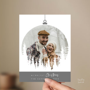 Cartão Postal Foto de Família de Natal Mais Alegre, Sobreposição
