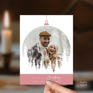 Cartão Postal Foto de Família de Natal Mais Alegre, Sobreposição