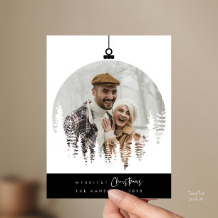 Cartão Postal Foto de Família de Natal Mais Alegre, Sobreposição