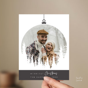 Cartão Postal Foto de Família de Natal Mais Alegre, Sobreposição