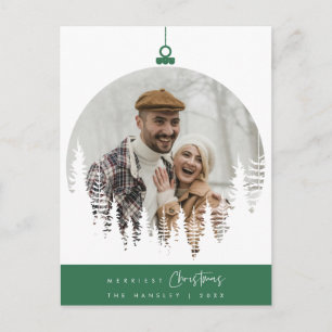 Cartão Postal Foto de Família de Natal Mais Alegre, Sobreposição