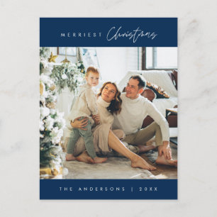 Cartão Postal Foto de Família de Natal Mais Alegre, Verde Esmera