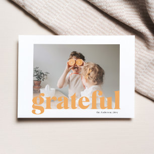 Cartão Postal Foto de Família   Feliz Dia de Ação de Graças Lara