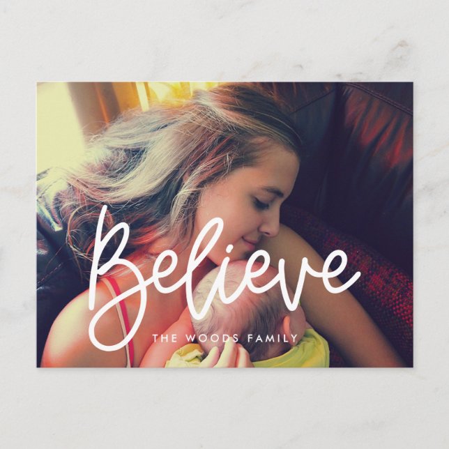 Cartão Postal Foto de Feriado do Moderno Acredita (Frente)