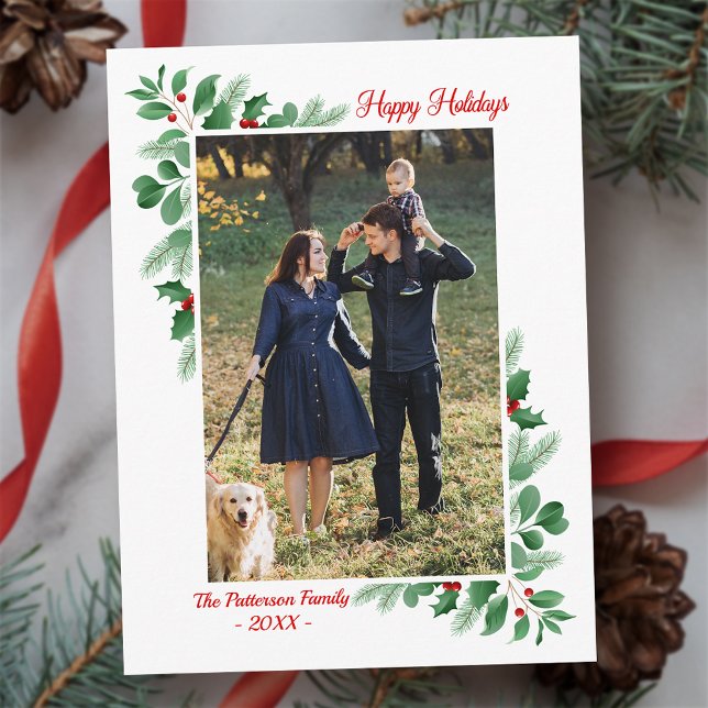 Cartão Postal Foto de Feriados Felizes da Folhagem de inverno (Criador carregado)