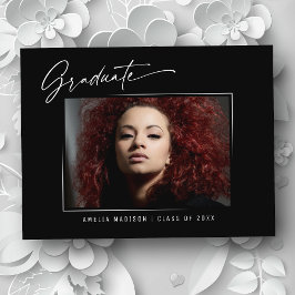 Cartão Postal Foto de Formando de Script de Tinta de Caligrafia 