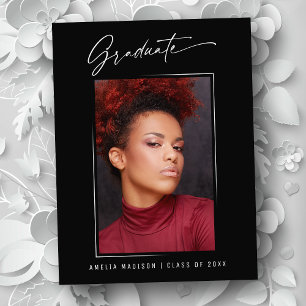 Cartão Postal Foto de Formando de Script de Tinta de Caligrafia 