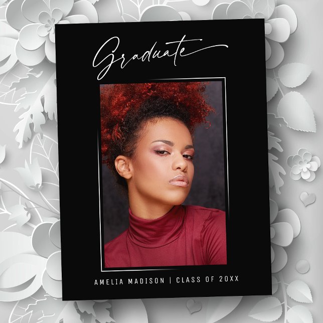 Cartão Postal Foto de Formando de Script de Tinta de Caligrafia  (Criador carregado)