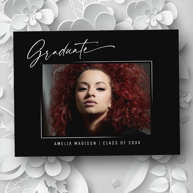 Cartão Postal Foto de Formando de Script de Tinta de Caligrafia  (Criador carregado)