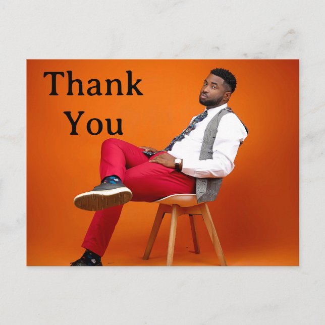 Cartão Postal Foto de Formatura Agradecimento (Frente)