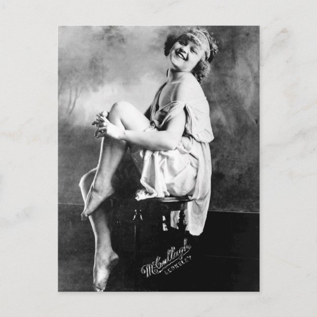 Cartão Postal Foto de Glamor de Garota Perfeita 1909 (Frente)