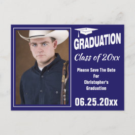 Cartão Postal Foto De Graduação Moderna Salva A Festa De Data Az