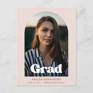 Cartão Postal Foto de Graduação por design de arco de tipografia