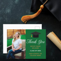 Foto de Graduação Verde Personalizada Agradeciment