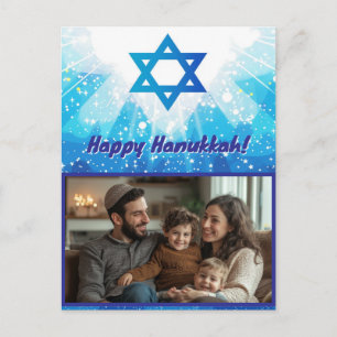Cartão Postal 🕎 Foto de Hanukkah, Estrela Espumante