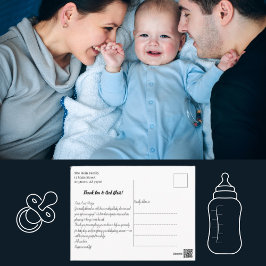 Cartão Postal Foto de Lettering à Mão para Agradecimento de Chá 