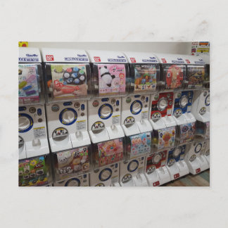 Cartão Postal Foto de Machiness da moeda da cápsula do brinquedo