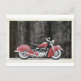 Cartão Postal Foto de moto de cor antiga