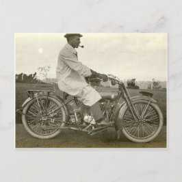 Cartão Postal Foto de motocicleta Vintage em 1915