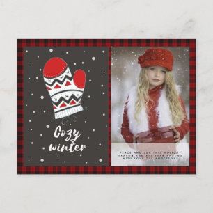 Cartão Postal Foto de Natal de Ano Novo da Xadrez Buffalo