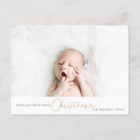 Foto de Natal de Script de Glitter Elegante