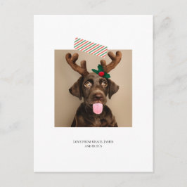 Cartão Postal Foto de Natal em banda divertida (cartão postal de