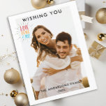 Cartão Postal Foto de Natal Modern Simpel Postkarte<br><div class="desc">Cartão de Natal moderno,  simples,  fotográfico.</div>