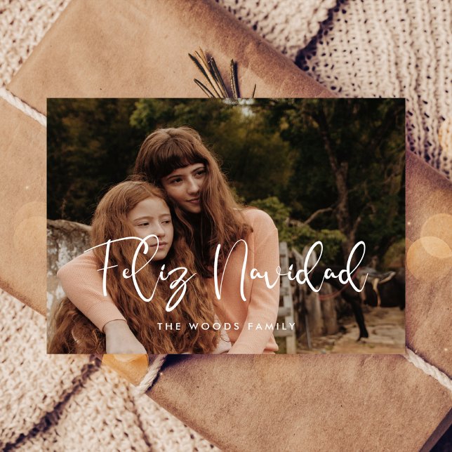 Cartão Postal Foto de Natal moderna de Feliz Navidad (Criador carregado)