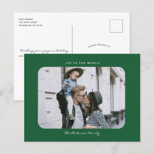 Cartão Postal Foto de Natal simples e minimalista Po