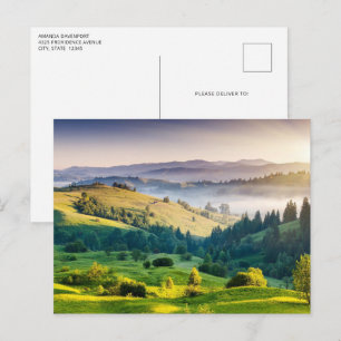 Cartão Postal Foto de natureza cênica de colinas ondulantes