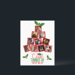 Cartão Postal Foto de Orçamento Personalizada para o Natal Verme<br><div class="desc">Uma árvore de Natal bonita feita com suas próprias fotos pessoais faz com que este cartão postal de feriado do orçamento seja perfeito para seus amigos e família.</div>
