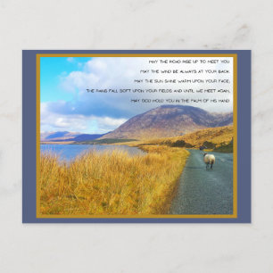 Cartão Postal Foto de Paisagem da Irlanda com o Irish Proverb