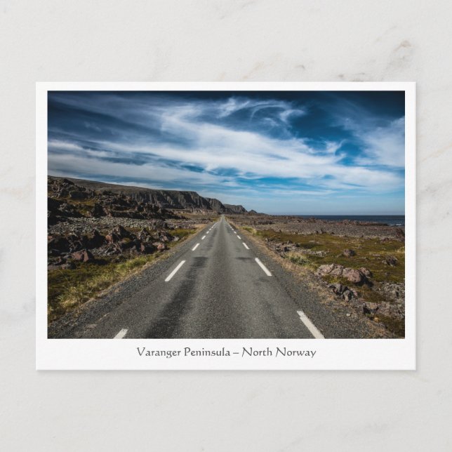 Cartão Postal Foto de Paisagem de Viagem Rodoviária (Frente)