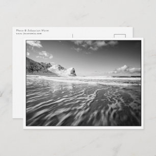 Cartão Postal Foto de paisagem em preto e branco