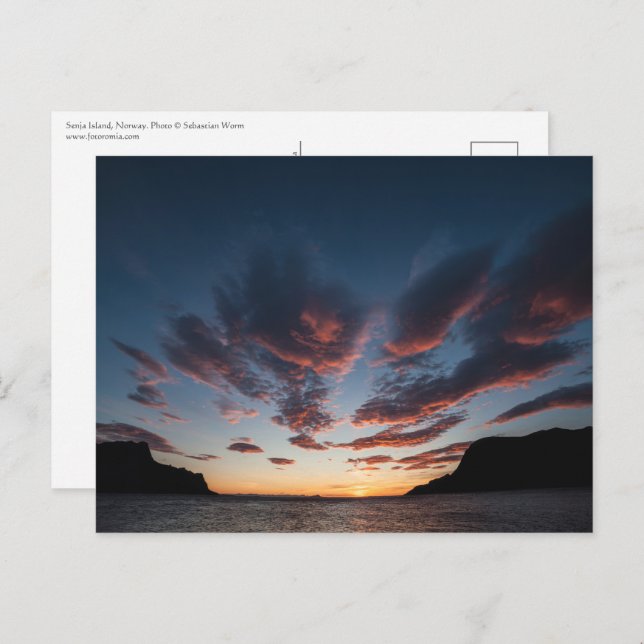 Cartão Postal Foto de Paisagem Escandinávia (Frente/Verso)