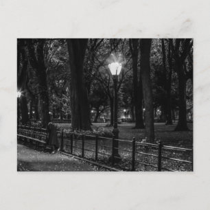 Cartão Postal Foto de Paisagem Negra e Branca do Central Park