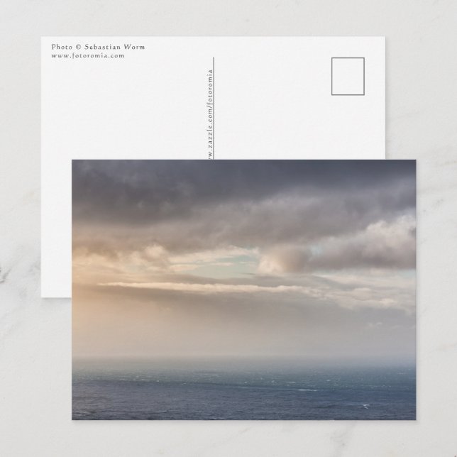 Cartão Postal Foto de Paisagem Oceânica (Frente/Verso)