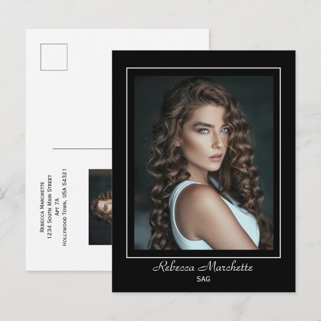 Cartão Postal Foto de Promoção de Talento de Ator Borderline em  (Frente/Verso)