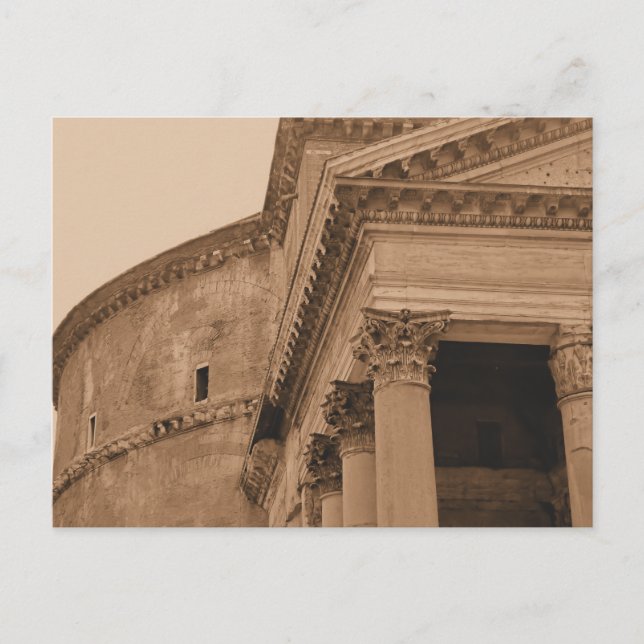 Cartão Postal Foto de Roma Pantheon (Frente)