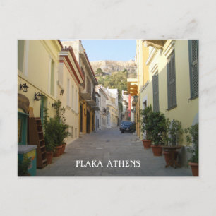 Cartão Postal Foto de rua de Atenas Grécia na Plaka