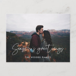 Cartão Postal Foto de saudações minimalistas modernas de Season