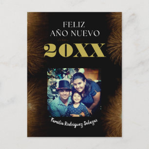 Cartão Postal Foto de Script de Caligrafia Elegante Feliz Año Nu