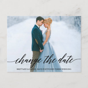 Cartão Postal Foto De Script De Caligrafia Moderna Altera A Data