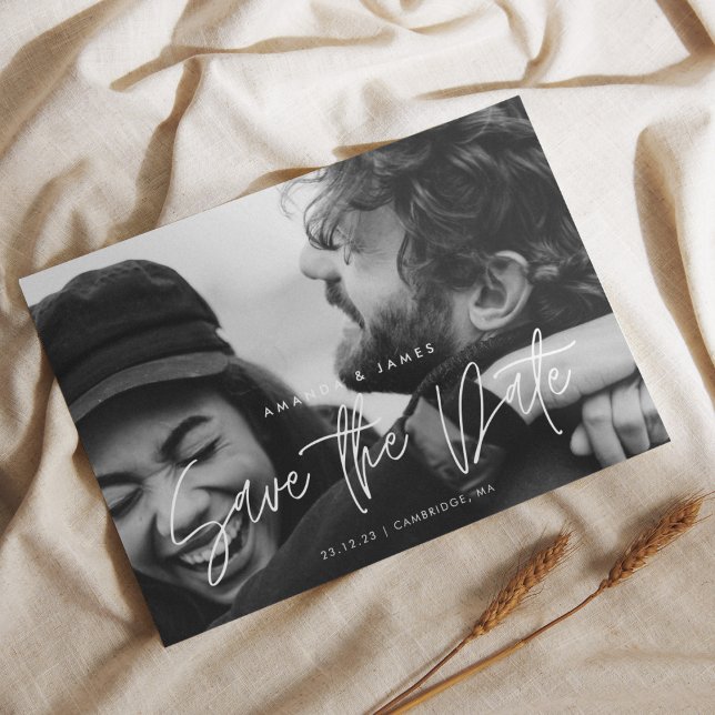 Cartão Postal Foto de Script de Orçamento de Elegância Simples S (Criador carregado)