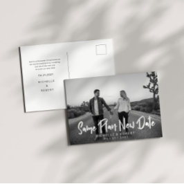 Cartão Postal Foto De Script Em Negrito Moderno Altera A Data