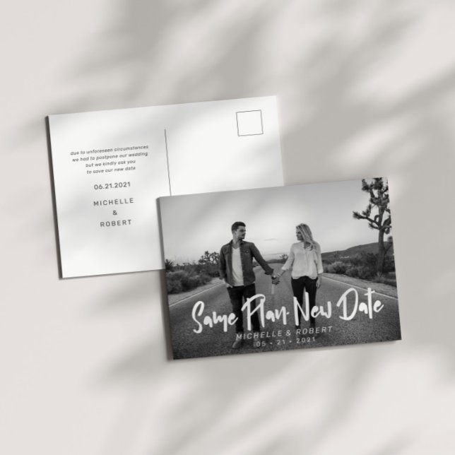 Cartão Postal Foto De Script Em Negrito Moderno Altera A Data (Criador carregado)