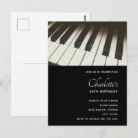Foto de Teclas de Piano em P&B com Estilo - Convit