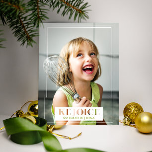 Cartão Postal Foto de Texto Moderno de Regozijo Minimalista